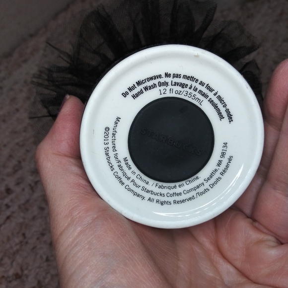 Starbucks 2013 Alice & Olivia Limited Edition Tuxedo Tutu Coffee Travel Mug - Picture 4 of 6
